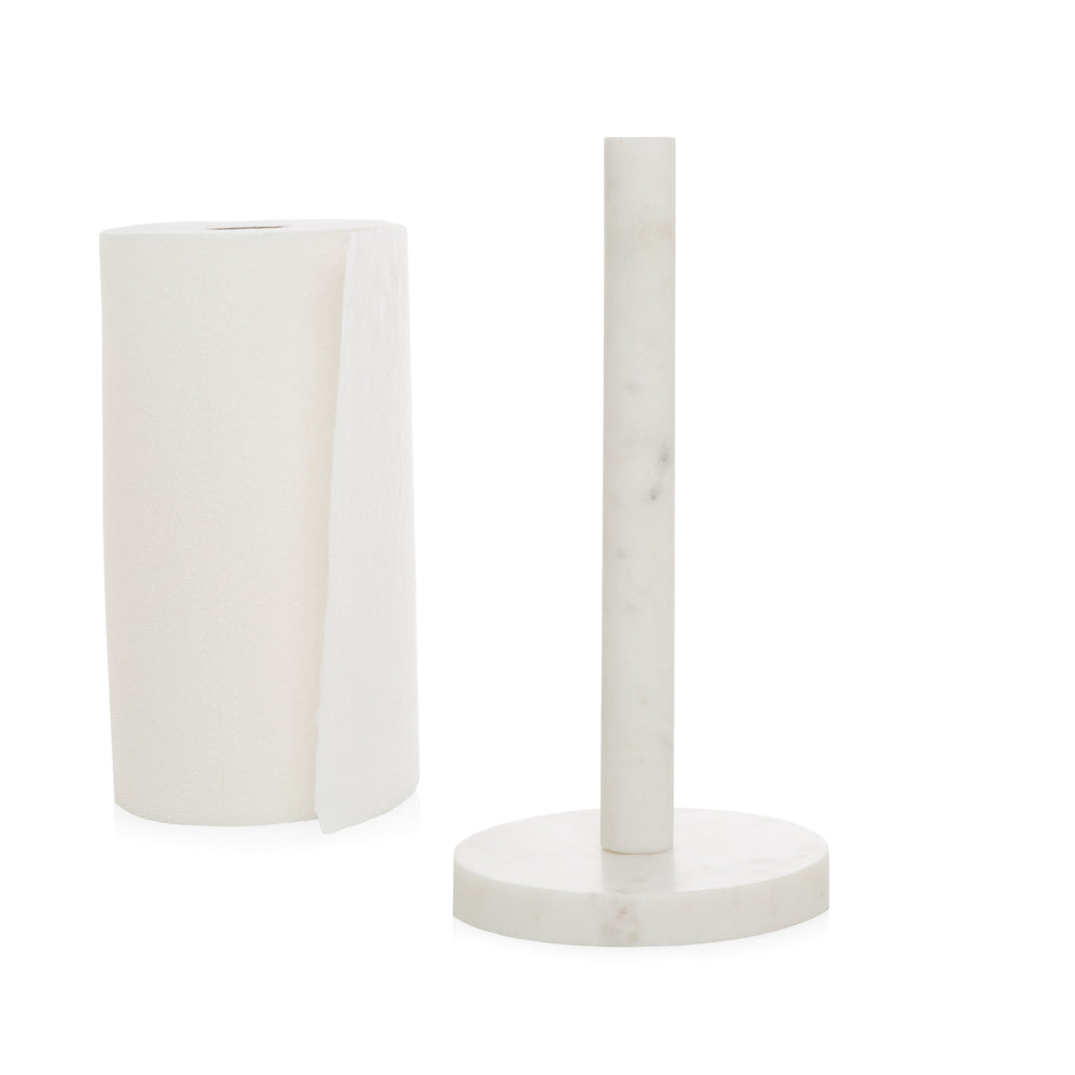 White Marble Paper Towel Holder - Hudson Grace