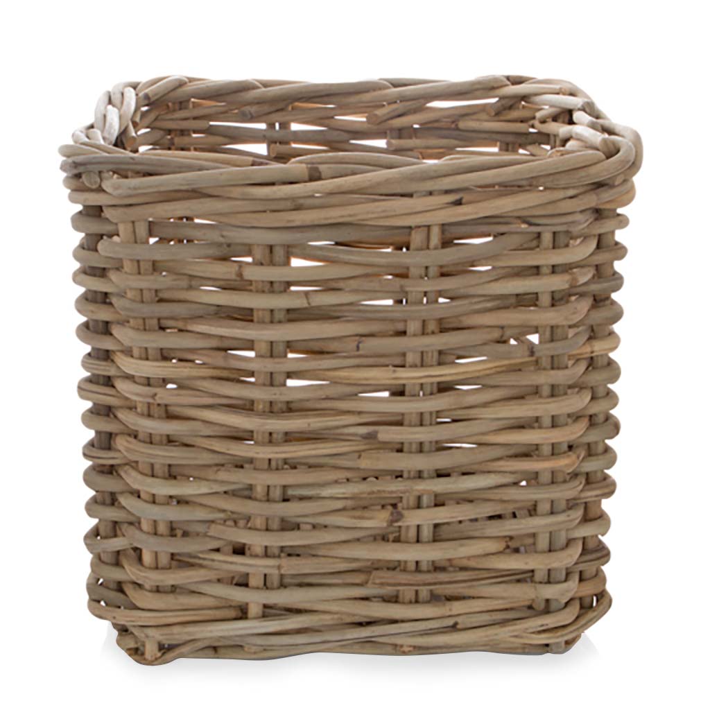 Medium square woven planter basket 