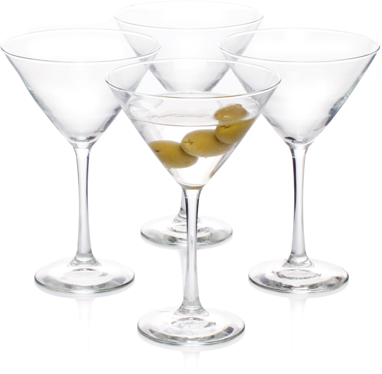 True Manhattan Martini Glass, Set of 4 Crystal Cocktail Coupes, Clear  Glass, Dishwasher Safe, Holds 12 oz