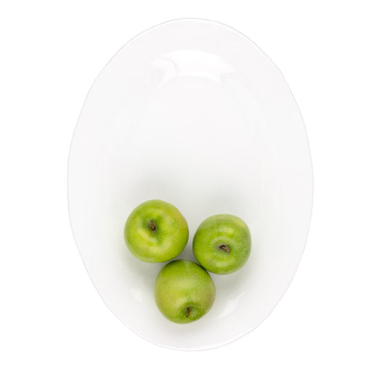 Organic Oval Platter with apples