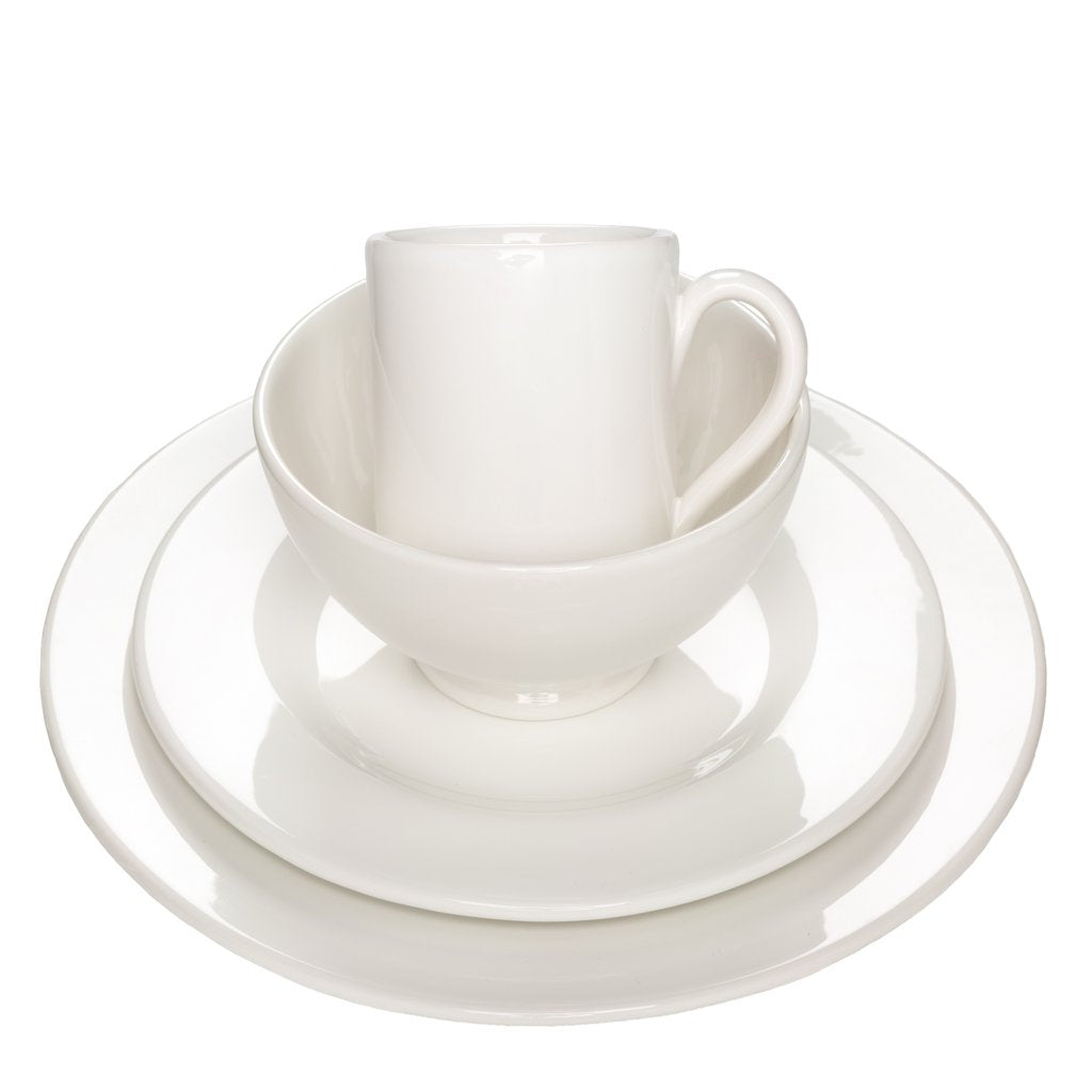 HG organic white ceramic dinnerware