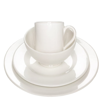 white ceramic dinnerware