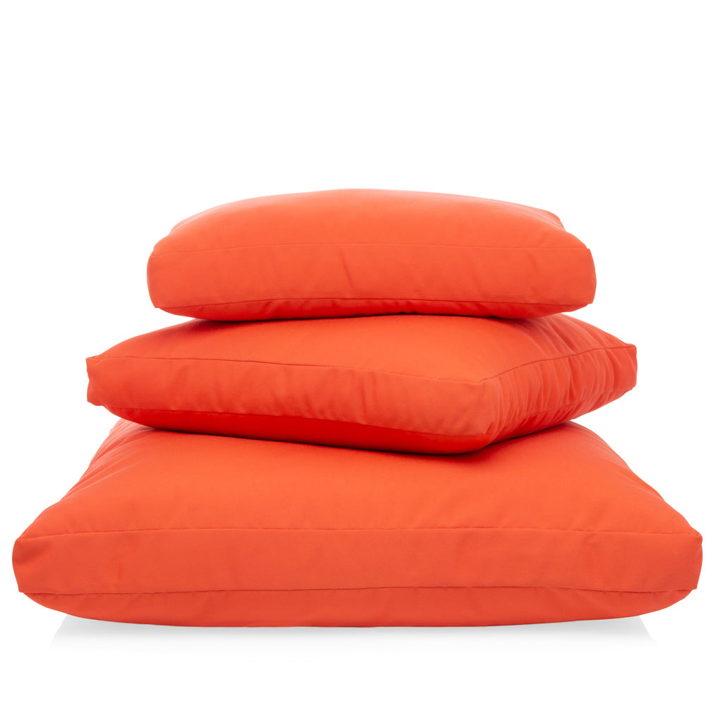 orange square outdoor pillow arylic 