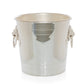 large ice bucket with lion detailed ring handles