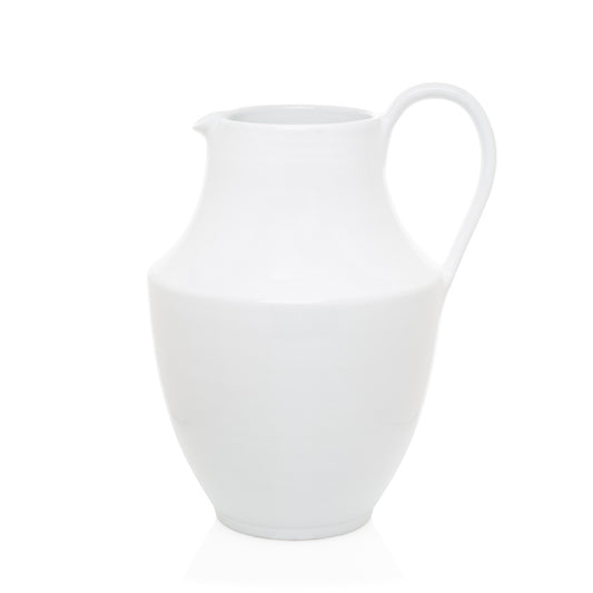 Medium Antico white ceramic pitcher 