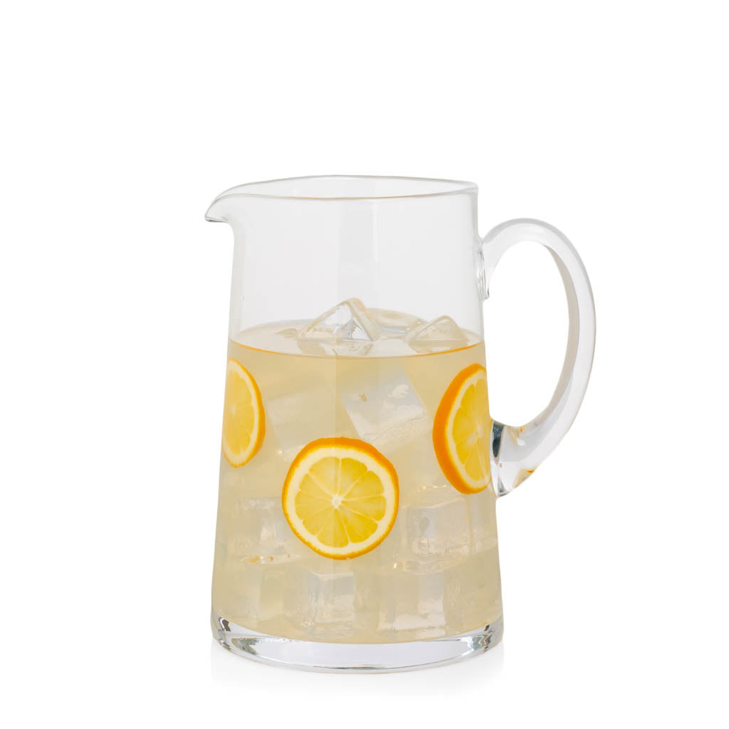 Small glass pitcher with handle