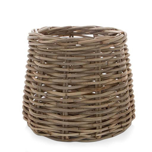 Round woven wood basket 
