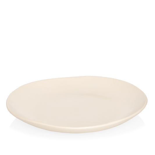 French Vanilla Off-White Stoneware Dinner Plate