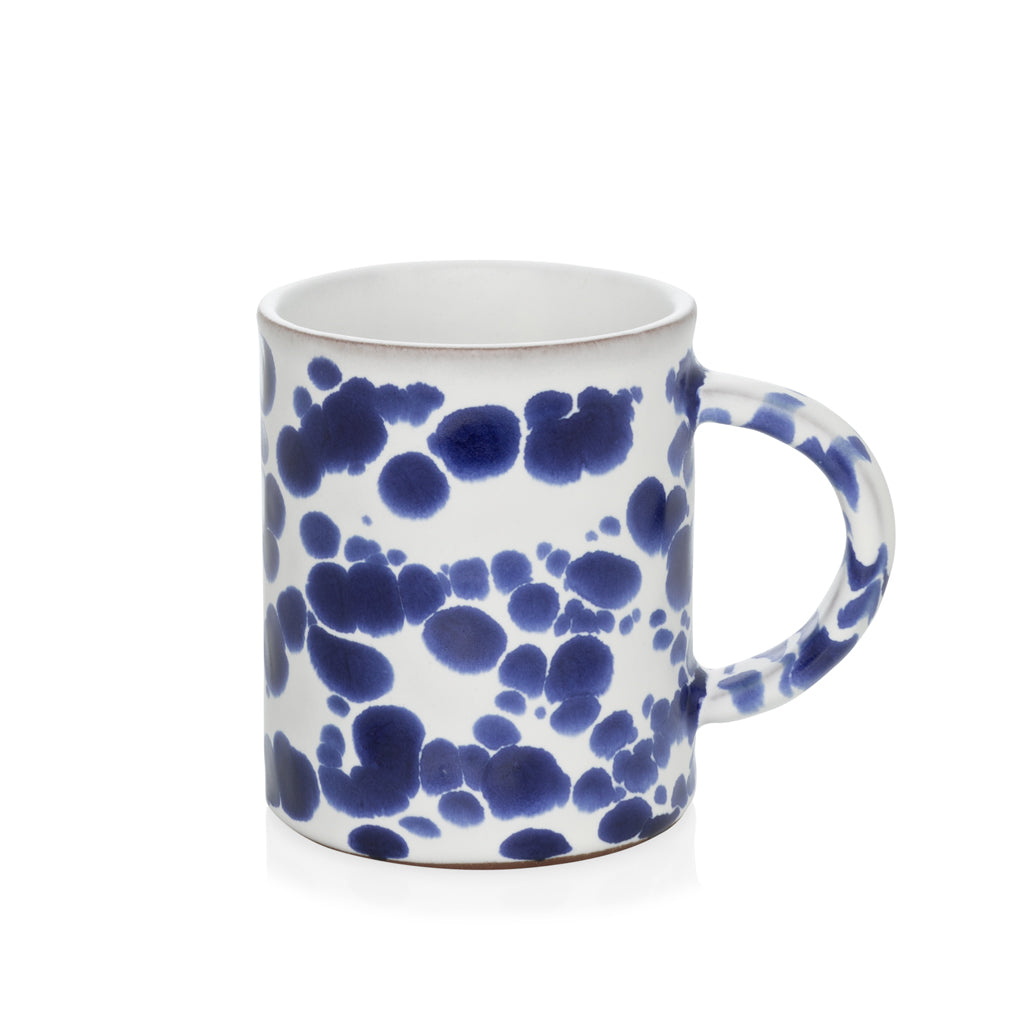 Pollock Blue and White Spatter Stoneware Mug