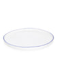 Pacific Blue-Rimmed Stoneware Dinner Plate