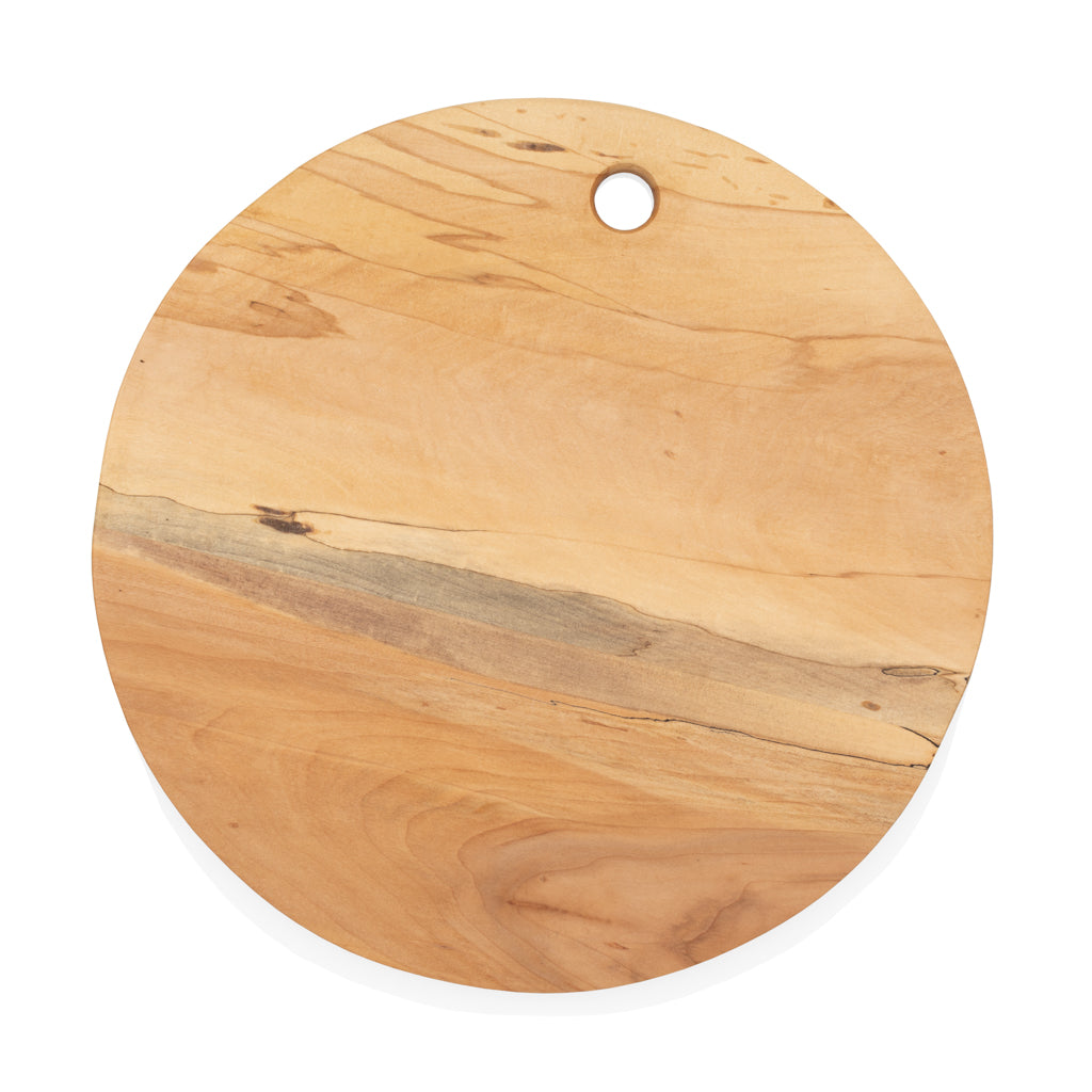 Medium Spalted Wood Round Serving Board, 15"