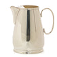 large heavy silver water pitcher with large handle