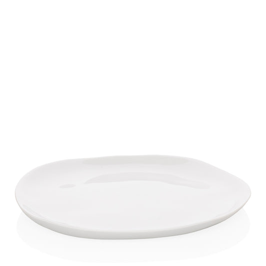 Sandia White outdoor melamine dinner plate