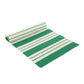 green white stripe handwoven wool rug runner