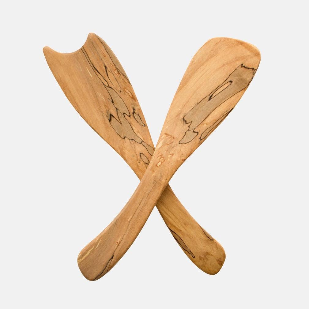 Spalted Rustic Salad Servers - Hudson Grace