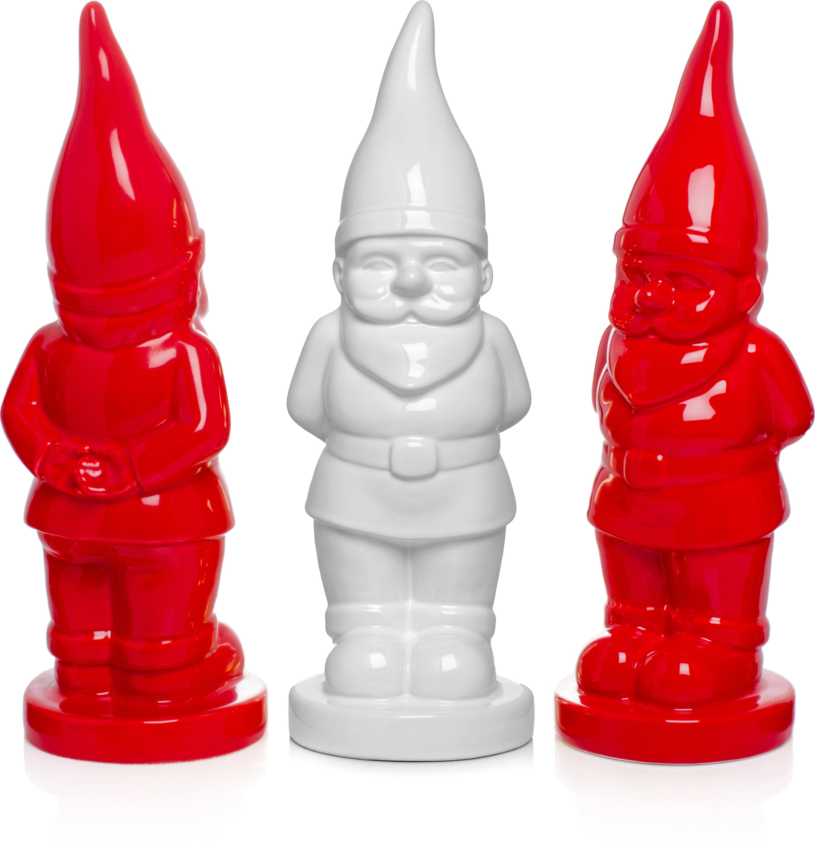 White Ceramic Holiday Gnome - Hudson Grace