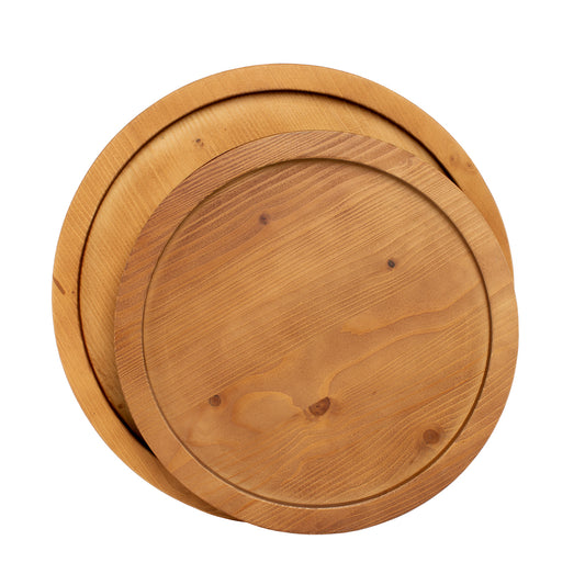 Large and Small Natural Wood Serving Trays