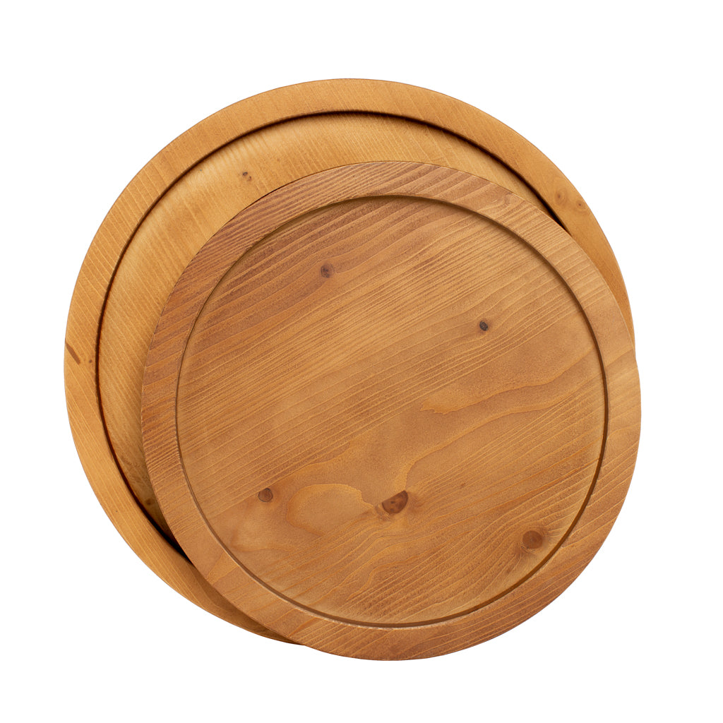 Small and Large Natural Wood Serving Trays