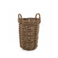 Sandblasted rattan woven wood planter basket