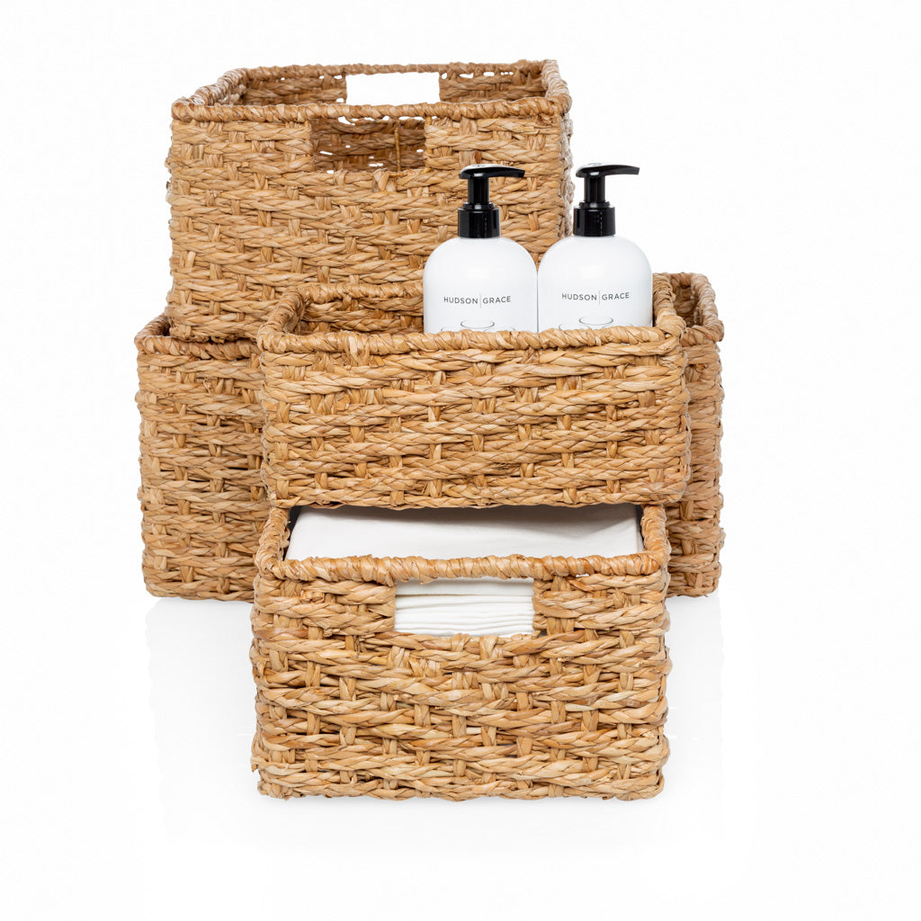 Handwoven natural pantry basket