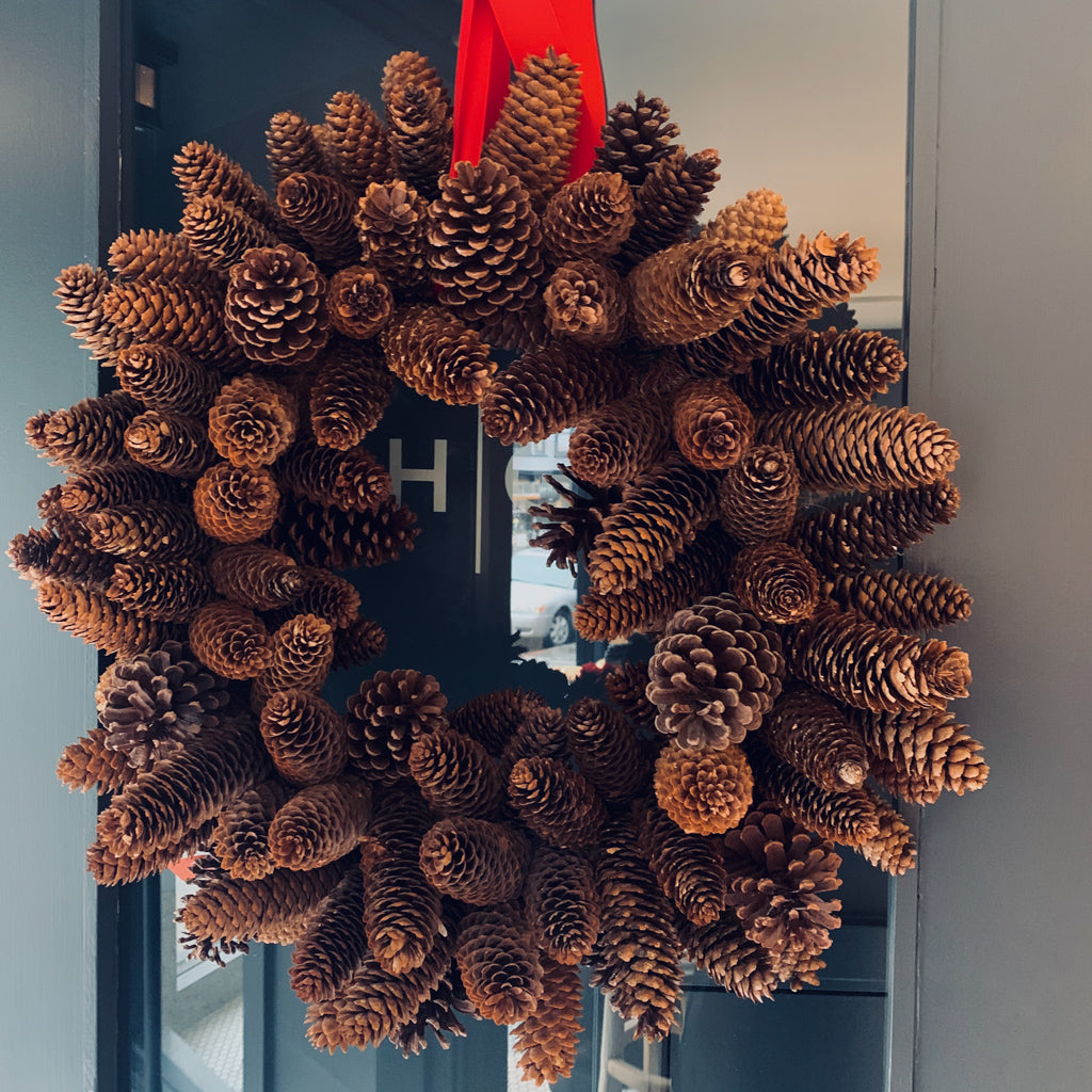 Pinecone christmas wreath