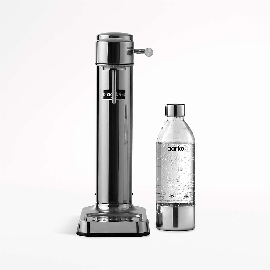 aarke at home carbonator stainless steel clear bottle 