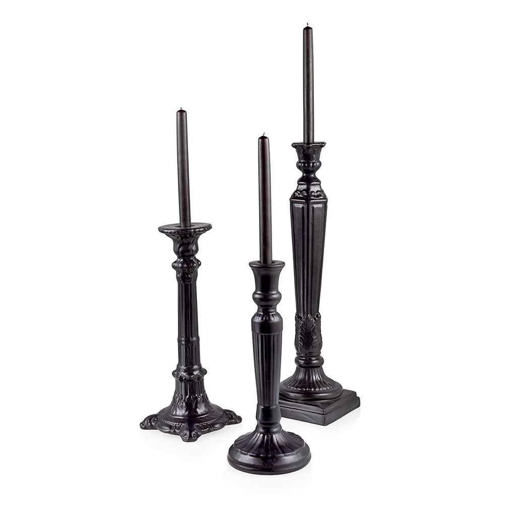 Black column candlesticks