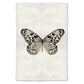 Butterfly #14 handmade paper wall art print, black and white butterfly on textured paper.