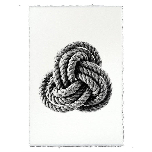 Carrick nautical knot handmade paper wall art print 19"x14"