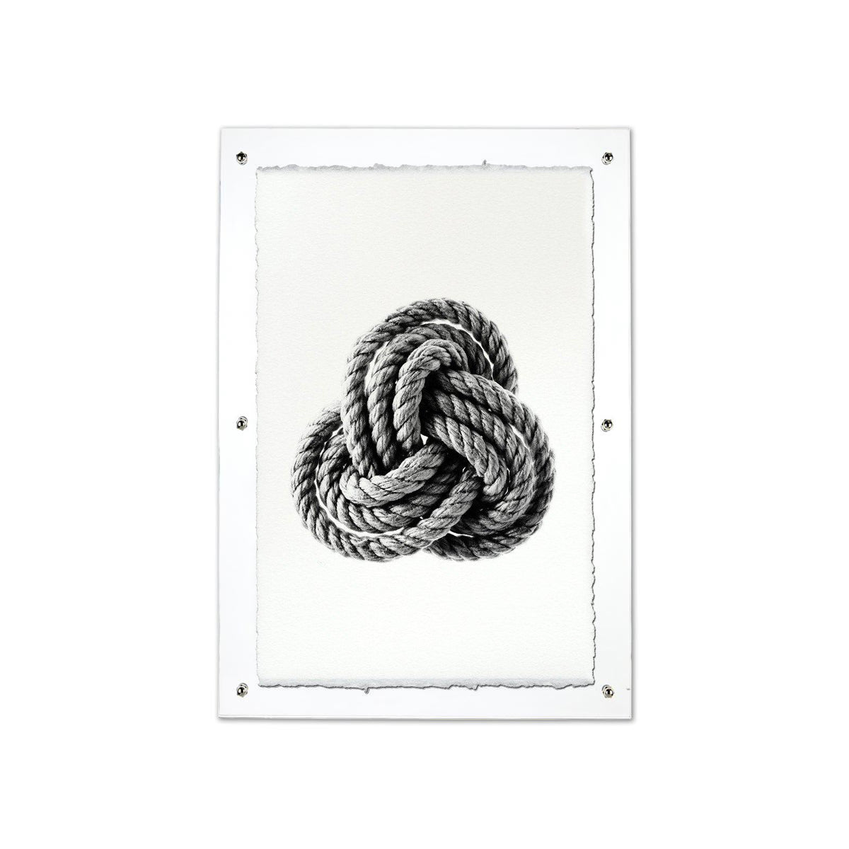 carrick nautical knot framed handmade paper wall art print 20"x30"