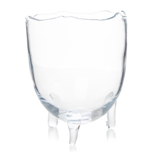 Large Antwerp Glass Hurricane Candle Holder with Cup - Hudson Grace