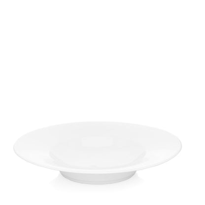 HG Classic white porcelain soup bowl/plate, 9" diameter, with a wide rim.