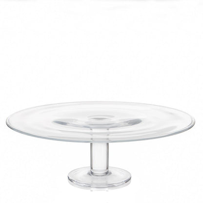 Extra Large Konstantin clear glass cake stand, 15.75" diameter, simple and timeless design.