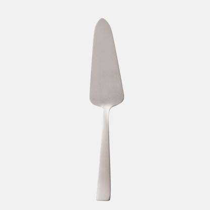 Gio Ponti Satin Silverplate Cake Server, 10.5" L, brushed finish, single piece design.