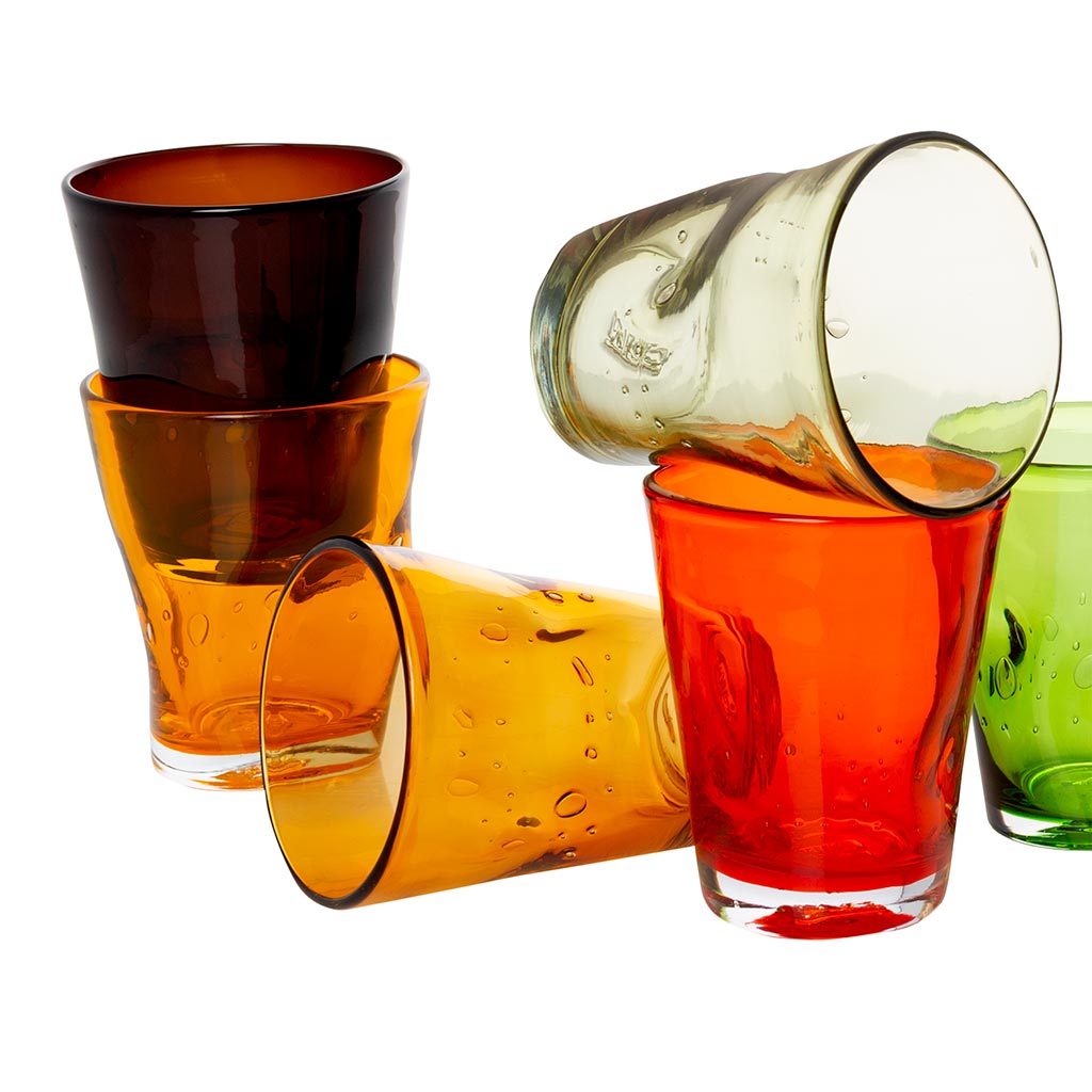 multi-colored glasses