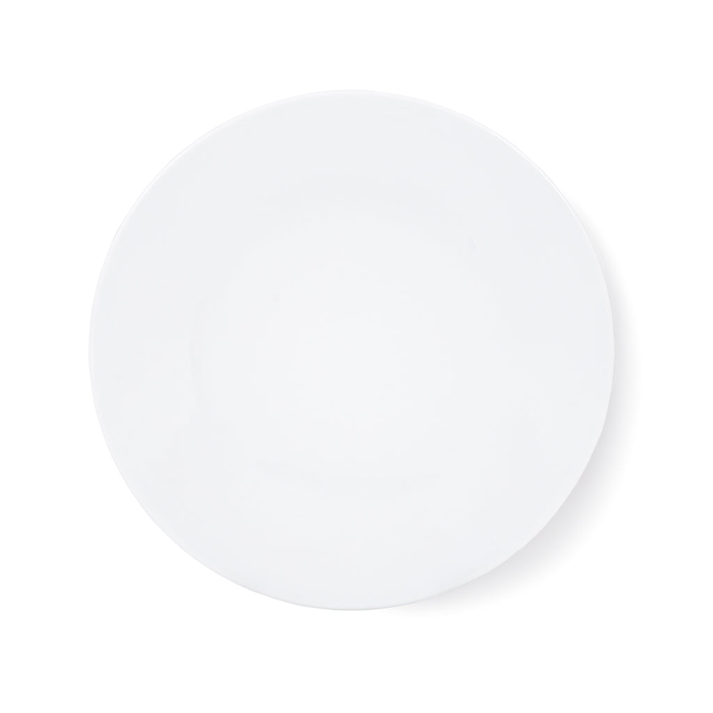 HG City White Porcelain Salad Plate, 8.5" diameter, modern aesthetic, clean lines.