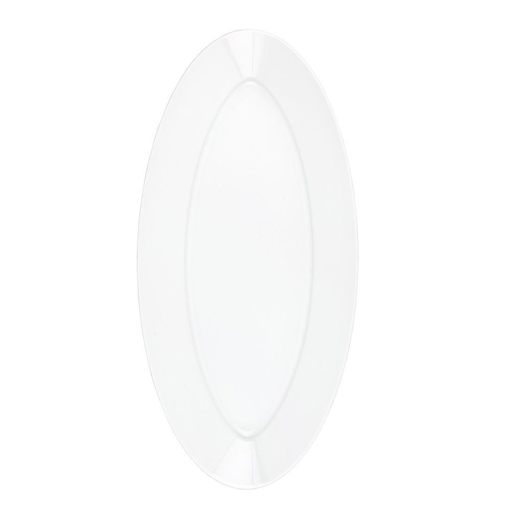 HG Classic white porcelain oval serving platter, 18.5" long, with a clean silhouette.