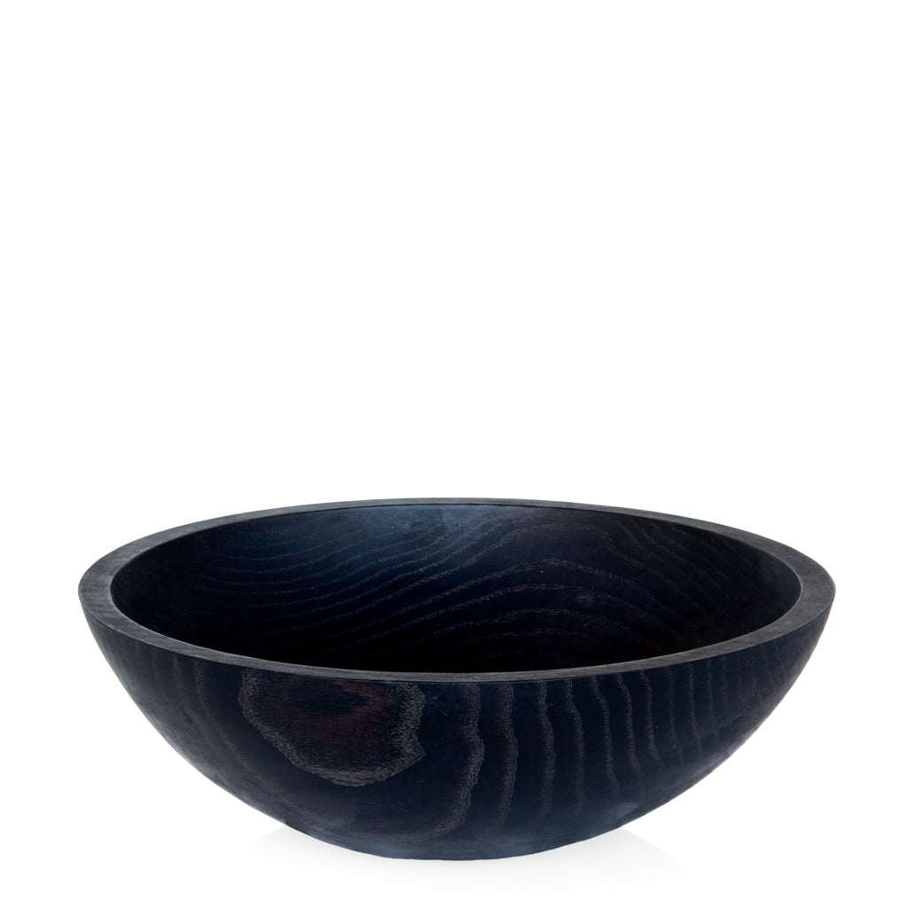 Ebonized Wood Bowl, 15"