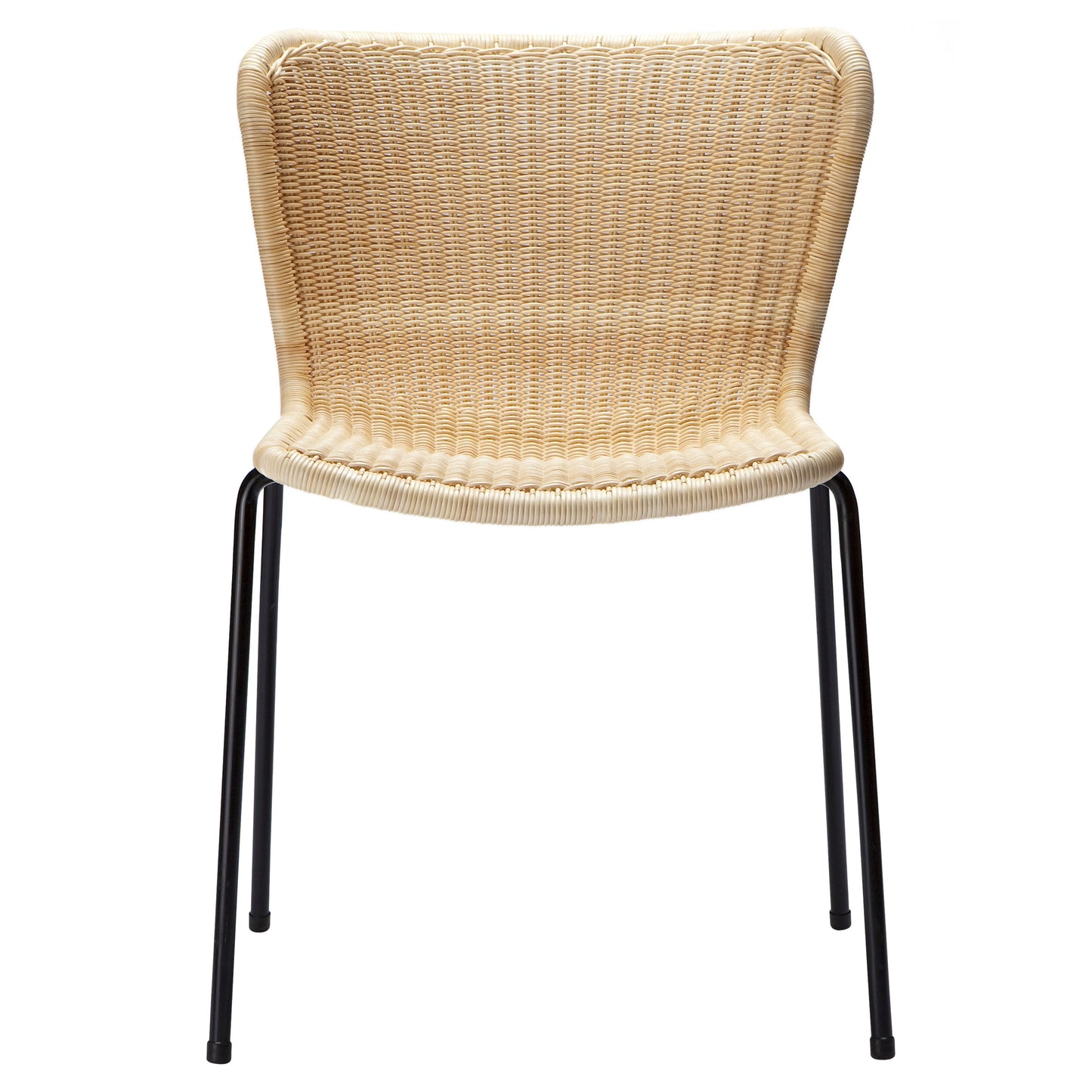wheat rattan ring dining chair black legs