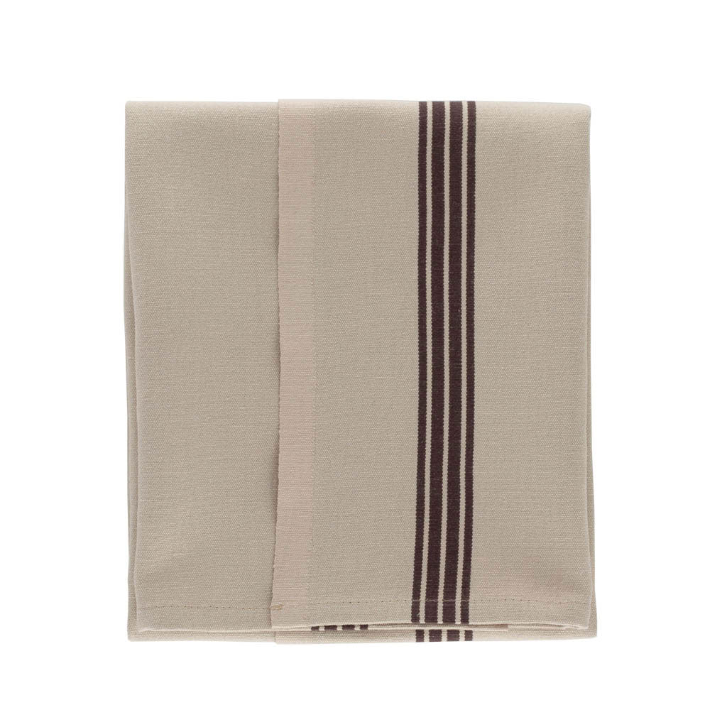 khaki piano stripe hand towel