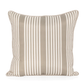 Bristol Khaki Thin Stripe 22" Outdoor Pillow