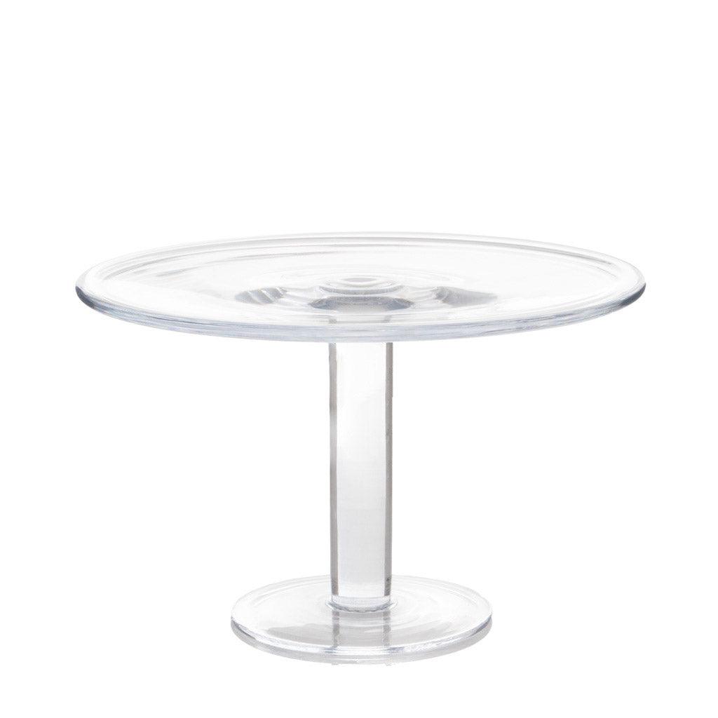 Klara Large High Clear glass cake stand, 12"Dia x 7.5"H, with a simple, timeless design.