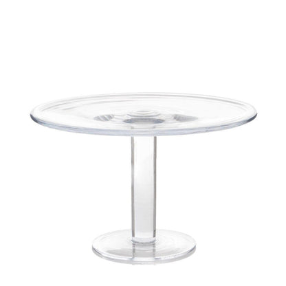 Klara Large High Clear glass cake stand, 12"Dia x 7.5"H, with a simple, timeless design.