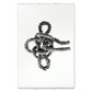 Black and white Masthead Nautical Knot print on handmade Nepalese paper with deckled edges.