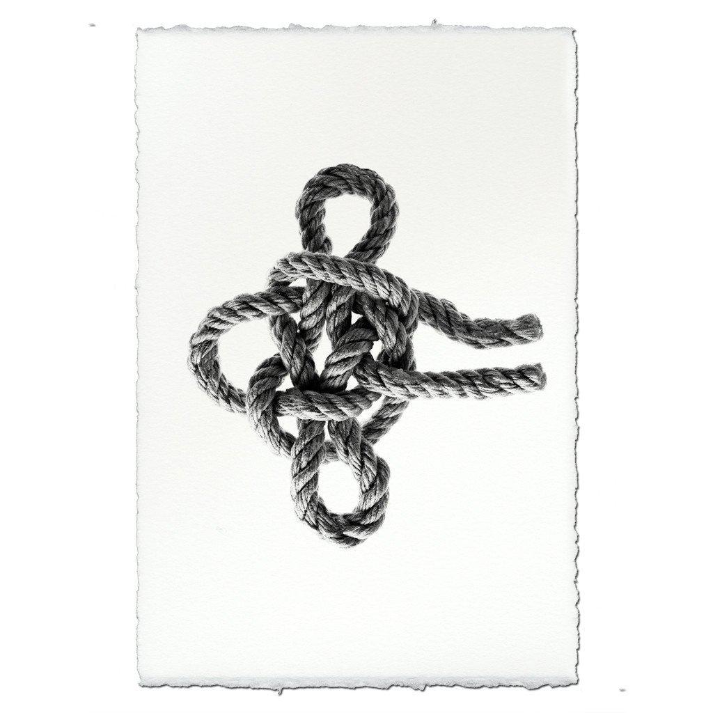 Masthead Nautical Knot handmade paper wall art print 40"x60"