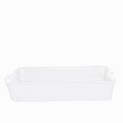 HG Handmade Ceramic Rectangular Baking Dish 4904 by Montes Doggett, creamy white glaze.