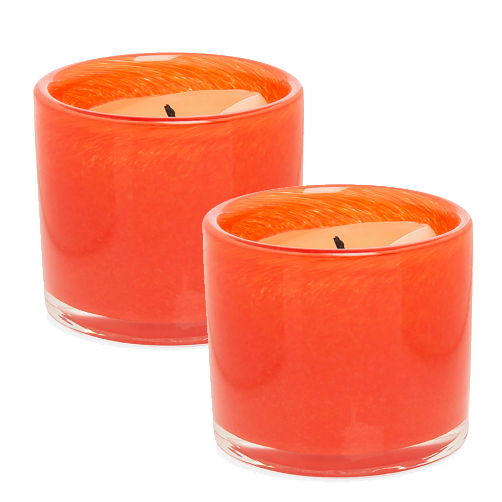 orange votive candle holders