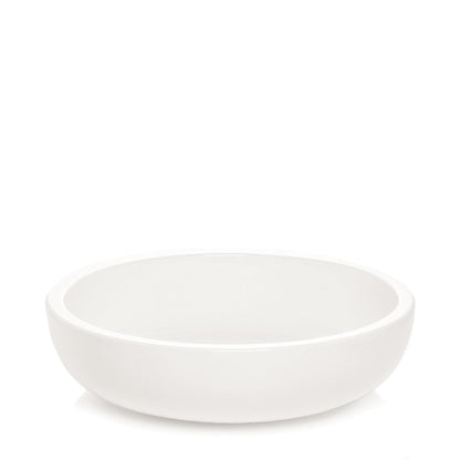 White Piatto Riso small ceramic serve bowl, 11.75"Dia x 3"H, sleek and simple design.