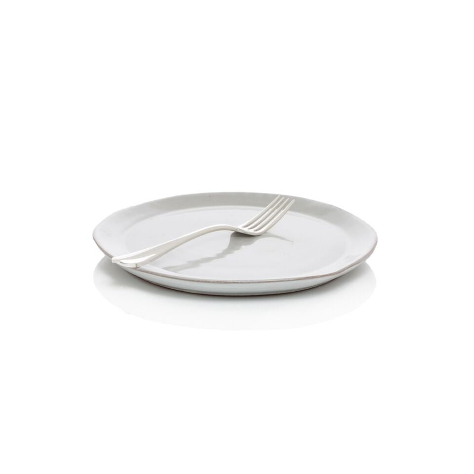 stone salad plate and fork 