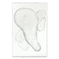 Sea Glass #6 handmade paper wall art print, abstract clear shapes on textured white paper with deckled edges.